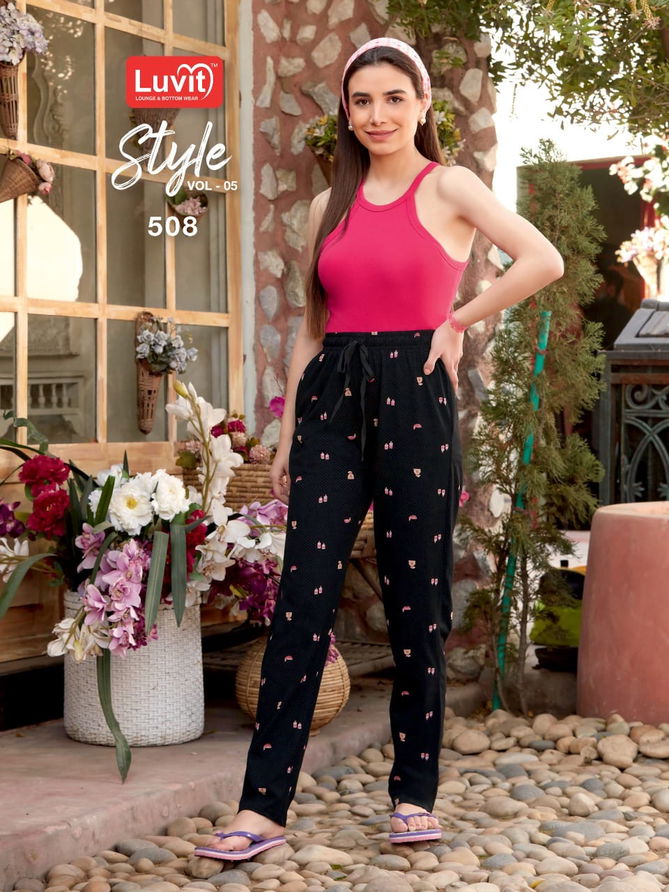 Luvit Style 5 Daily Wear Fancy Night Wear Pant Collection